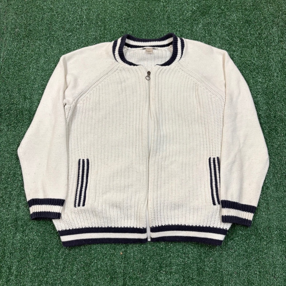Y2K Christopher & Banks Zip Up Sweater Cardigan